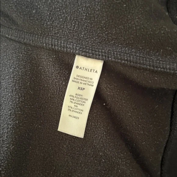 Athleta Fleece Zip Hoodie Jacket XSP - Picture 6 of 6